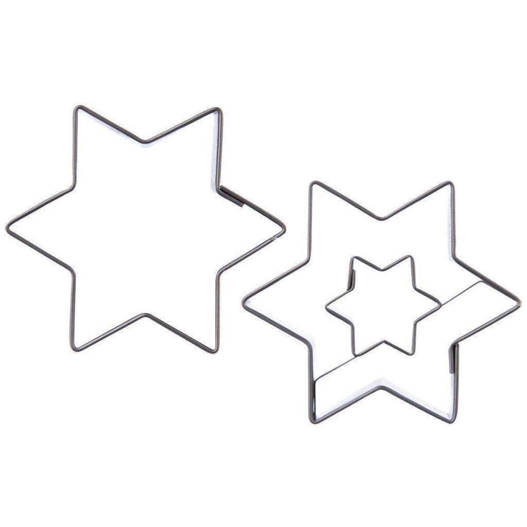 ORION Ausstechform Ausstecher für Kekse Lebkuchen STERN 2x