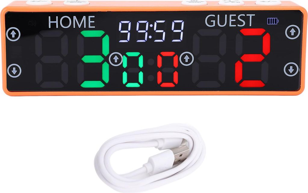 Elektronische Anzeigetafel mit 10 Ziffern, Touchscreen, Tisch-Punktezähler für Basketball, Volleyball, Schach, Tischspiel