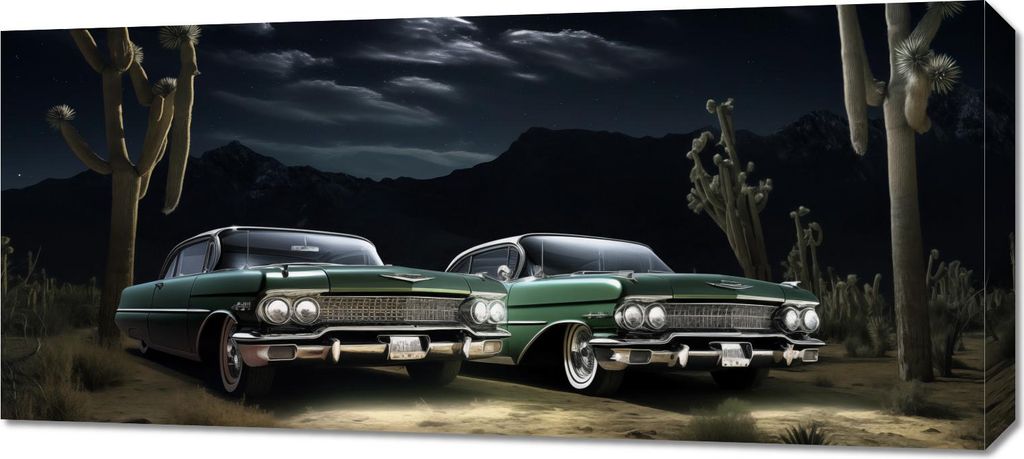 Bild 90x40cm Nostalgisches Treffen