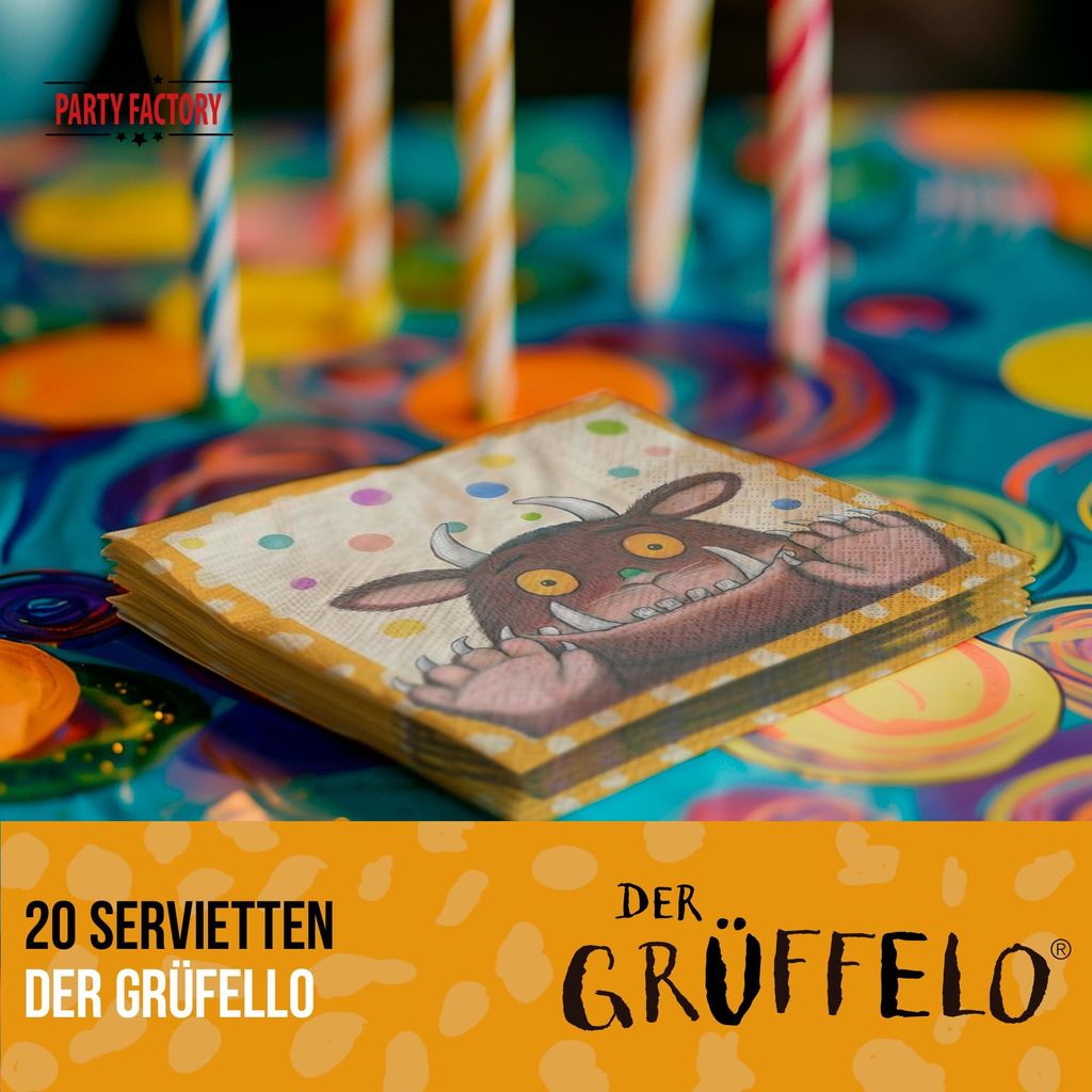 Der Grüffelo Servietten 3-lagig 20 Stk. Grüffelo Tischdeko Produktbild 