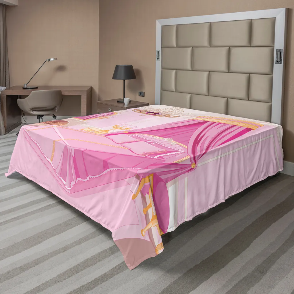 Drap de lit supérieur doux à imprimé miroir magique style vintage