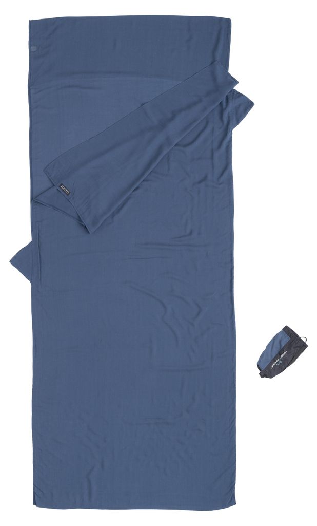 Cocoon Travel Sheet Lyocell Hüttenschlafsack (Wärmeleistung +3,5°C / Max. Körpergröße 190cm / Gewicht 0,36kg) mystic blue