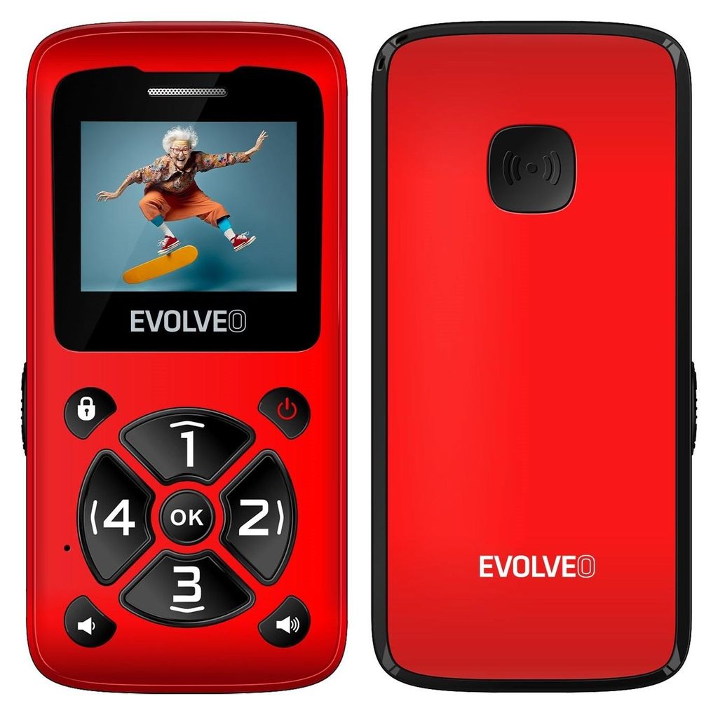 EVOLVEO EasyPhone ID, mobilní telefon pro seniory, červená Produktbild 