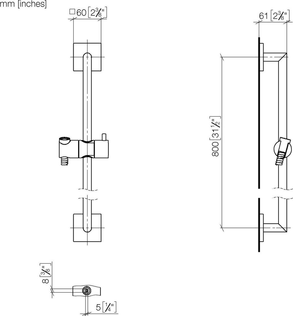Dornbracht Duschgarnitur ohne Handbrause, 26413980-27