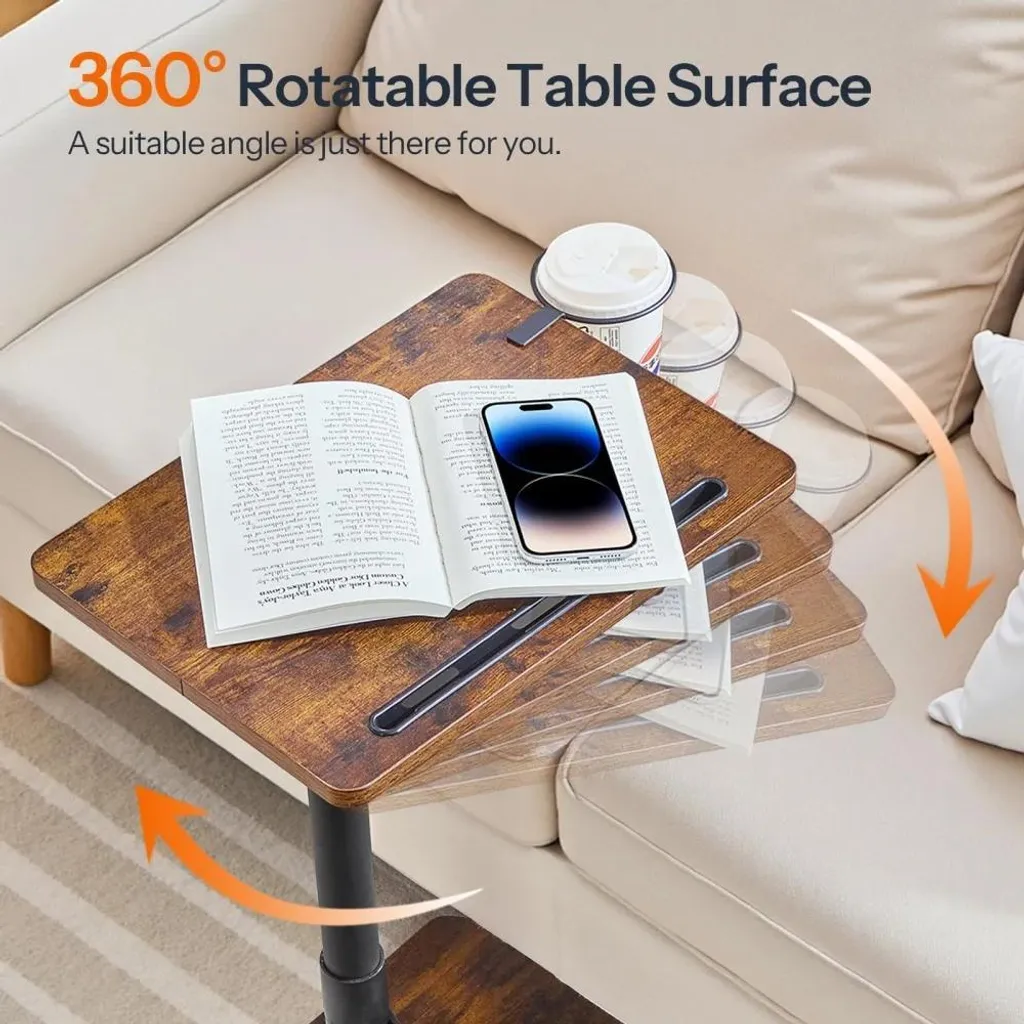 Bout de canapé pivotant à 360° et ajustable pour ordinateur portable - 4