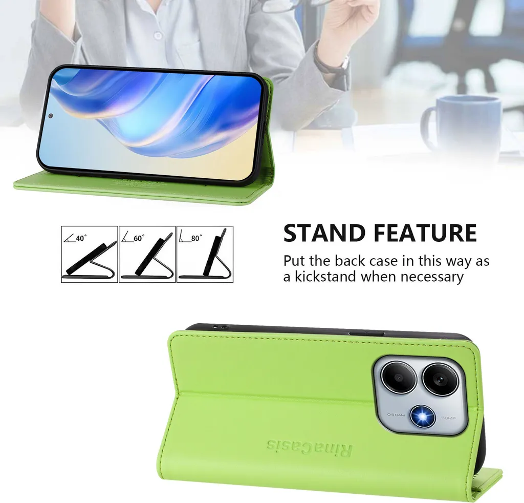 Per Xiaomi Redmi Note 14 Pro 4G Custodia Pieghevole Stand
