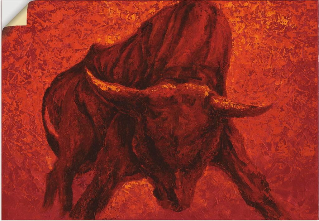 ARTland Wandbild, selbstklebend Katalanischer Stier Größe: 100x70 cm