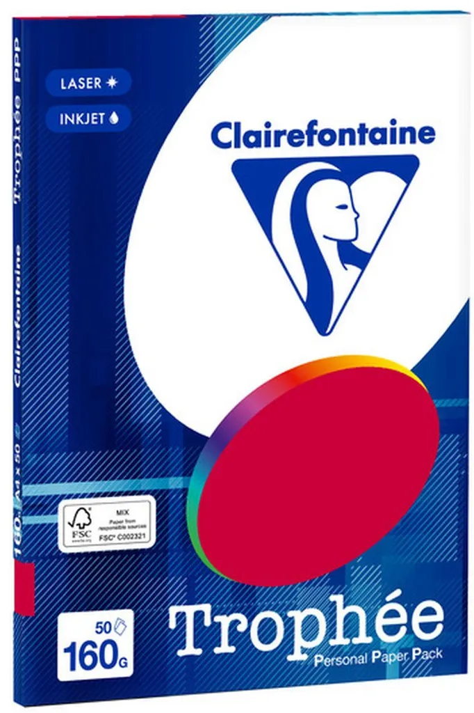 Carta A4 PPP 160g rosso ciliegia 50 fogli