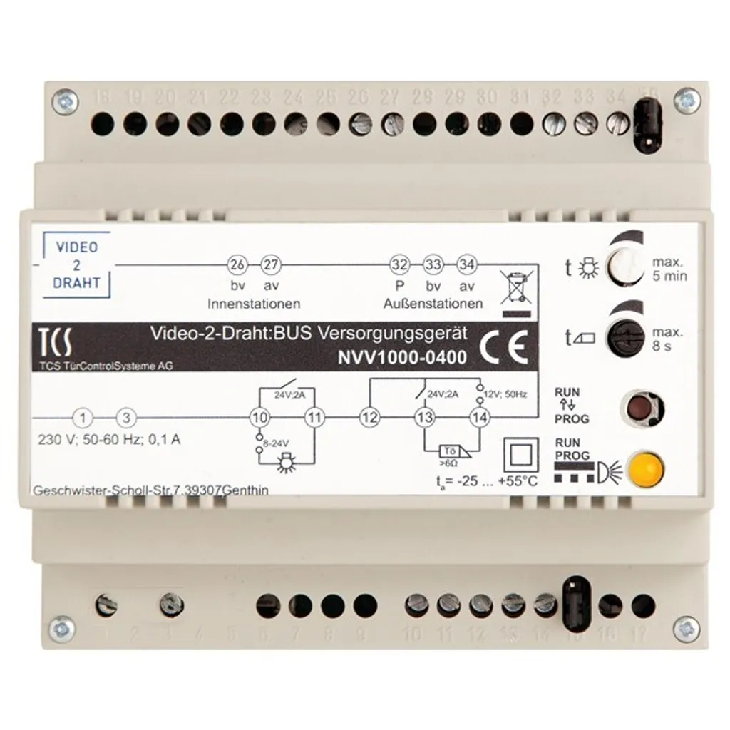 Module d'alimentation TCS NVV1000-0400 pour interphonie et contrôle