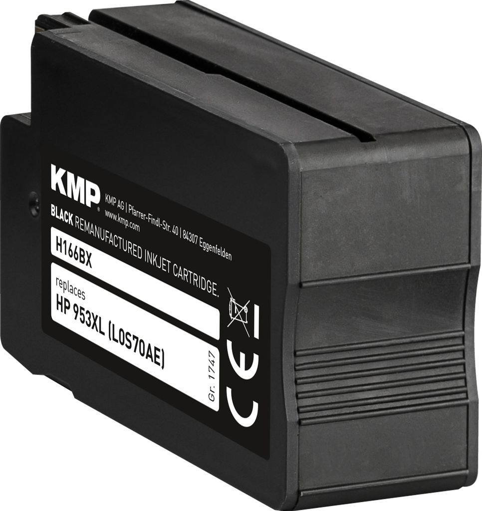 KMP Tintenpatrone passend für HP 953XL Black L0S70AE mit neuem KMP Hybrid-Chip