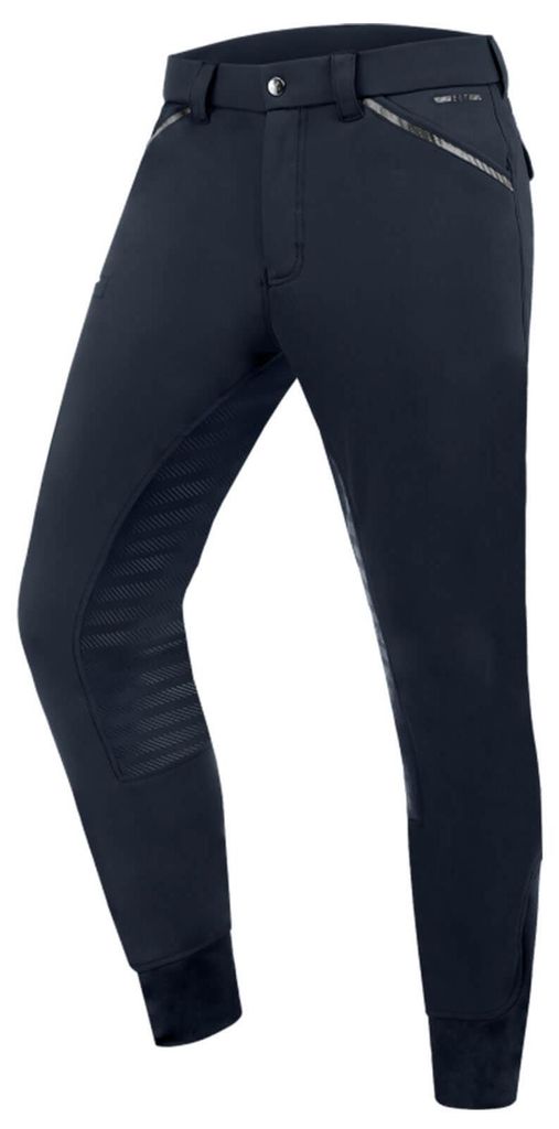 E.L.T Reithose Herren Marc Silikon Vollbesatz Herrenreithose Tiefblau 52