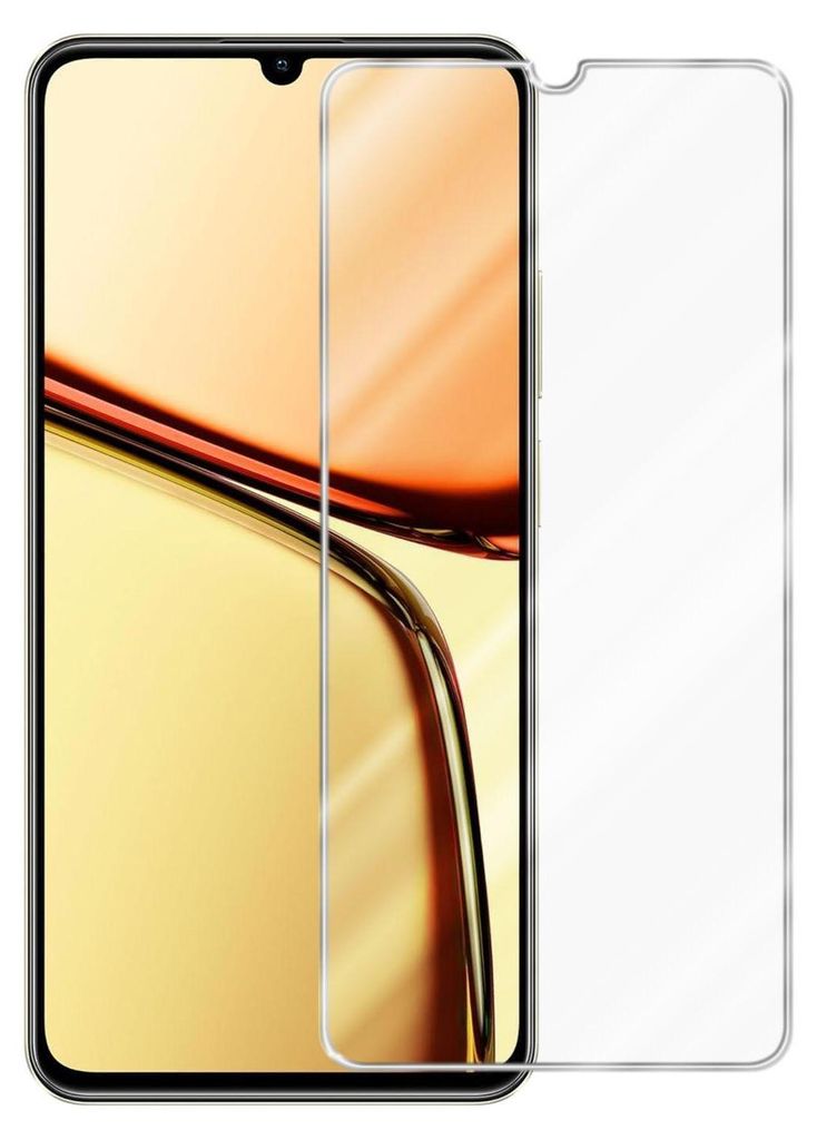 Cadorabo Panzer Schutz Glas für Realme C61 / C63 Schutzfolie in Ultra-Klar Hüllen freundlich - Gehärtetes (Tempered) Glas Dipslayschutz Folie in...