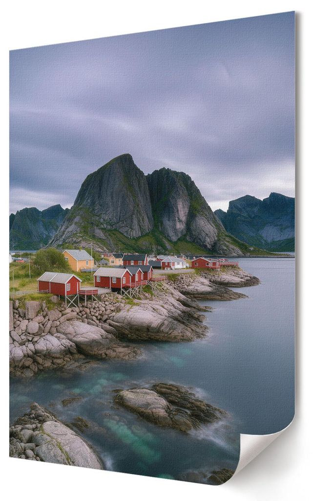 Berglandschaft- Kunstdruck A3 (29x42 cm) - Klassisch, rustikal- Wandbild für Wohnzimmer Schlafzimmer & Flur, Modernes Poster Wanddeko, Ungerahmt