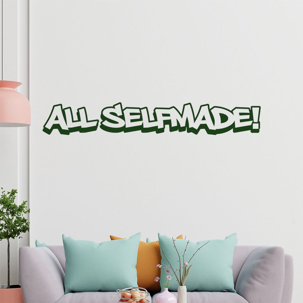 KIWISTAR All selfmade! - DIY HipHop Rap Graffiti Font Wandtattoo in 6 Größen - Wandaufkleber Wall Sticker - Dekoration, Küche, Wohnzimmer, Schla...