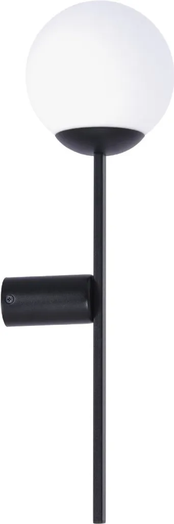Luminaire mural design ORBIT noir et blanc en verre E27 long de 55 cm