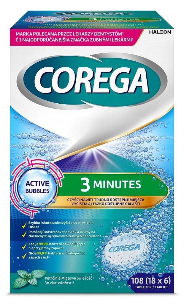 Corega Tablety na zubní protézy Tabs 6 kusů Obrázek produktu 