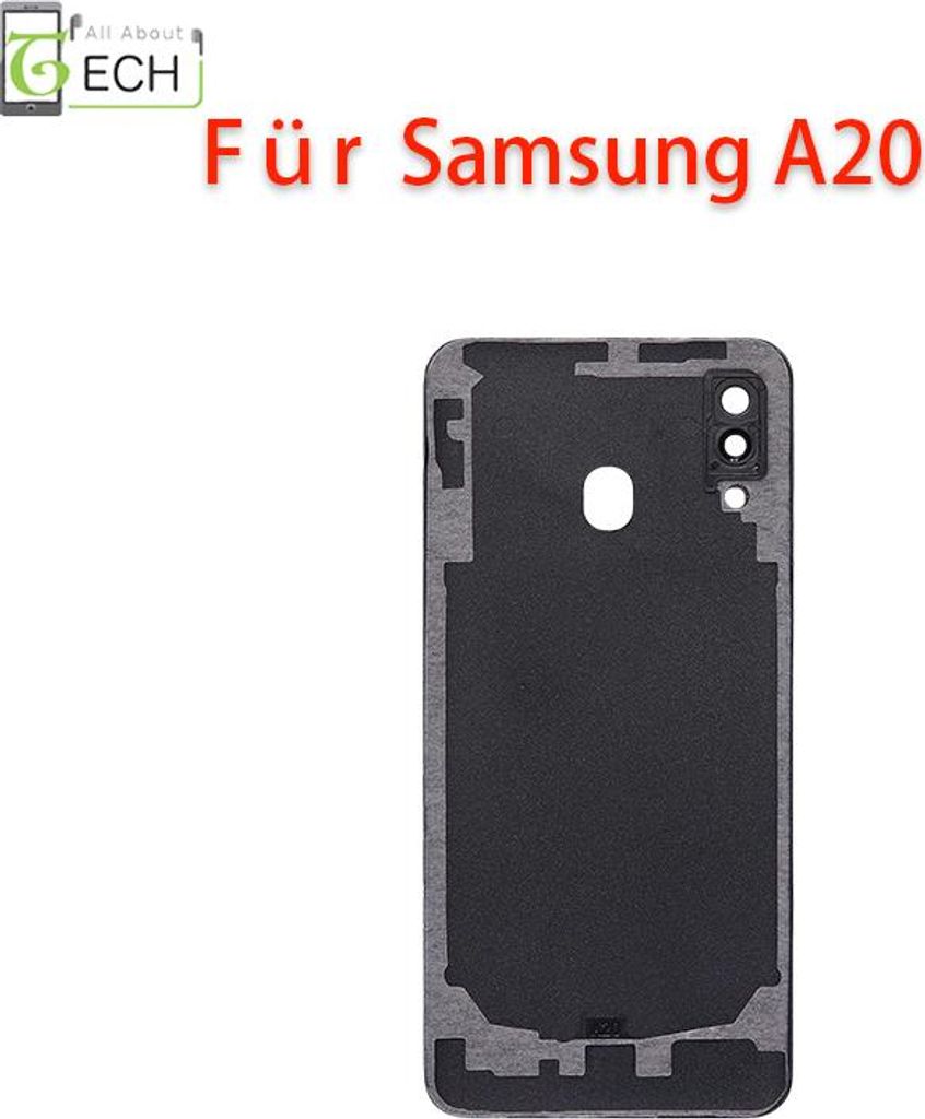 Für Samsung Galaxy A20 SM-A205 Akkudeckel Backcover Rückseite + Dichtung schwarz