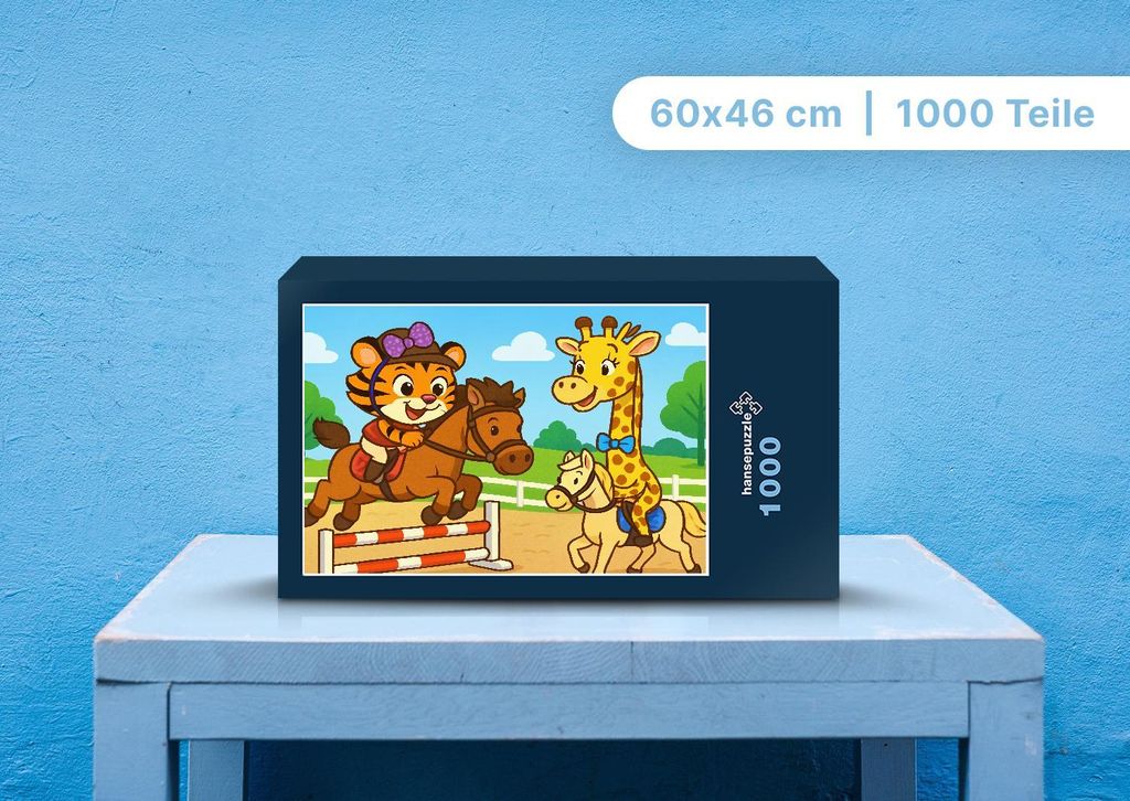 hansepuzzle 111626 - Tina und Nala Puzzle, 1000 Teile, Kinder, 60,0 x 46,0cm mit hochwertiger Aufbewahrung, Kartonbox & Beutel
