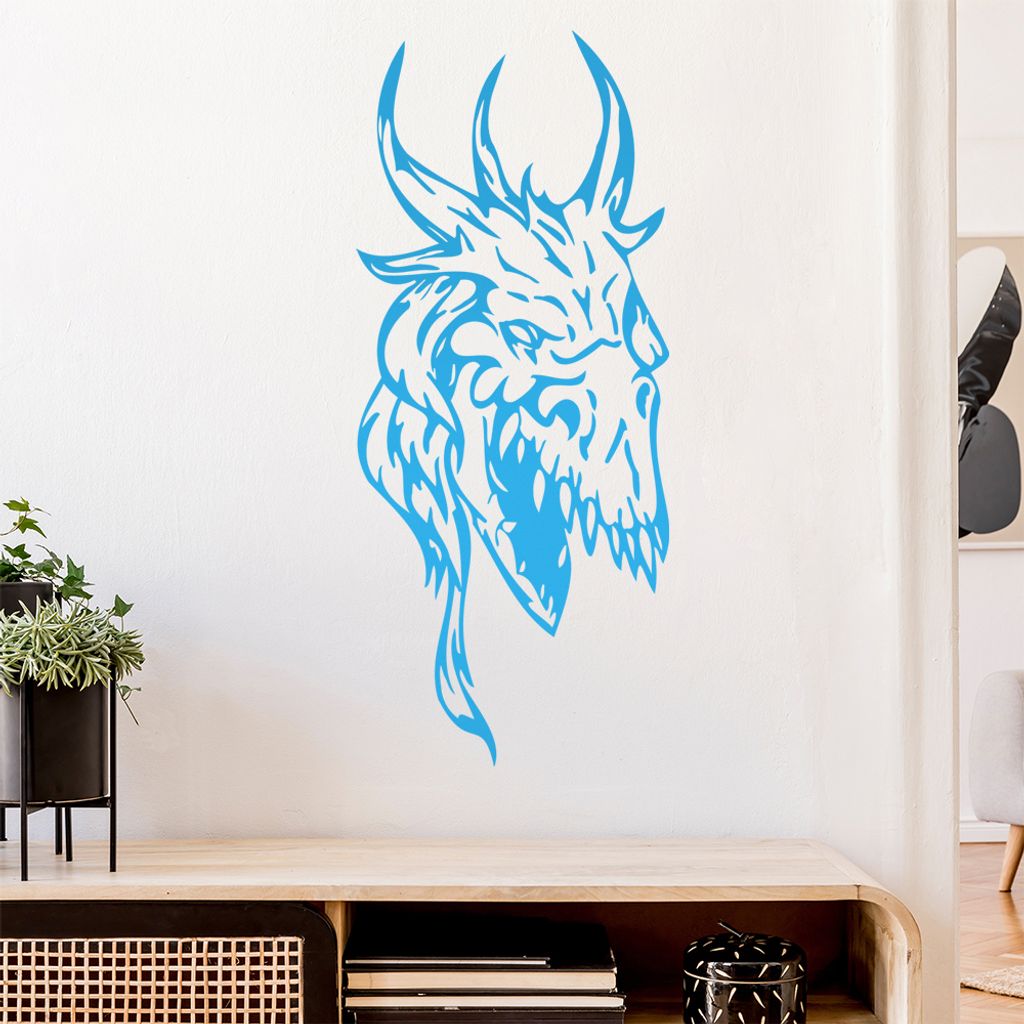 Uralt Drache Wandtattoo in 6 Größen - Wandaufkleber Wall Sticker - Dekoration, Küche, Wohnzimmer, Schlafzimmer, Badezimmer