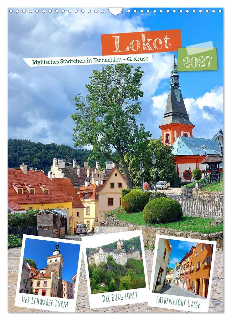 Loket - Idyllisches Städtchen in Tschechien (Wandkalender 2027 DIN A3 hoch), CALVENDO Monatskalender