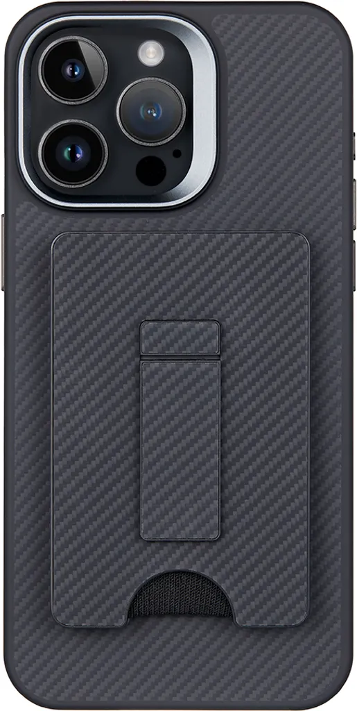 Porte-Carte Magnétique pour iPhone - Support Vidéo Intégré Noir Edizard - 3