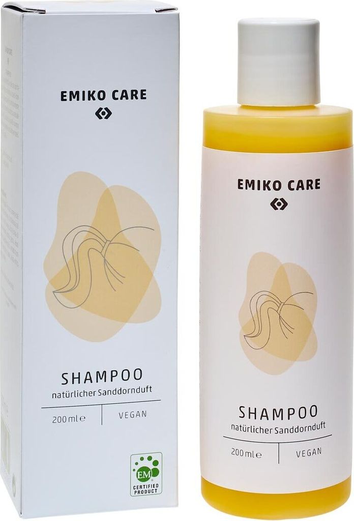 EMIKOCare Shampoo 200 ml mildes Shampoo mit wertvollem Sanddornöl für normales bis fettiges Haar
