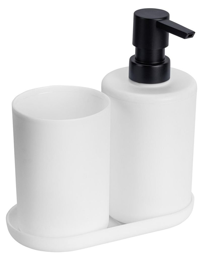 Badezimmer-Set, Seifenspender und Becher für Zahnbürsten, FANO, 350 ml