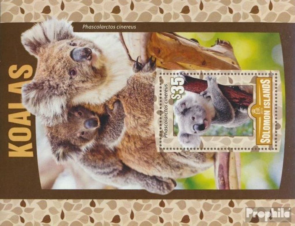 Briefmarken Salomoninseln 2016 Mi Block 495 (kompl. Ausg.) postfrisch Koalas