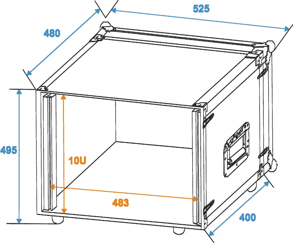 Rack d'effets pour sonorisation 10U - Valise de transport DD 38cm Noire - 2