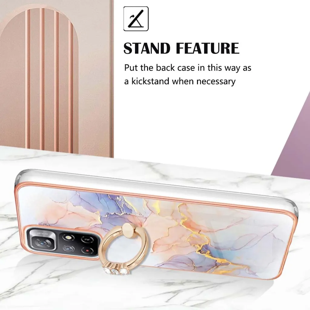 Cover Xiaomi Redmi Note 11 5G Grigio con Anello: Protezione Silicone TPU