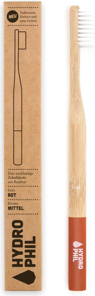 Brosse à dents moyenne douce - Rouge Image du produit 