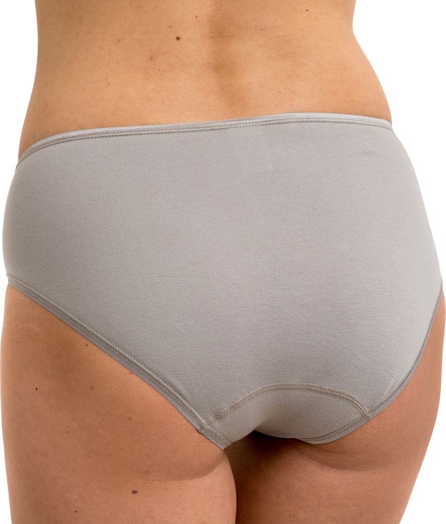 HERMKO 5031 Damen Midi-Slip Baumwolle / Elasthan, Farbe:grau, Größe:32/34 (XS)