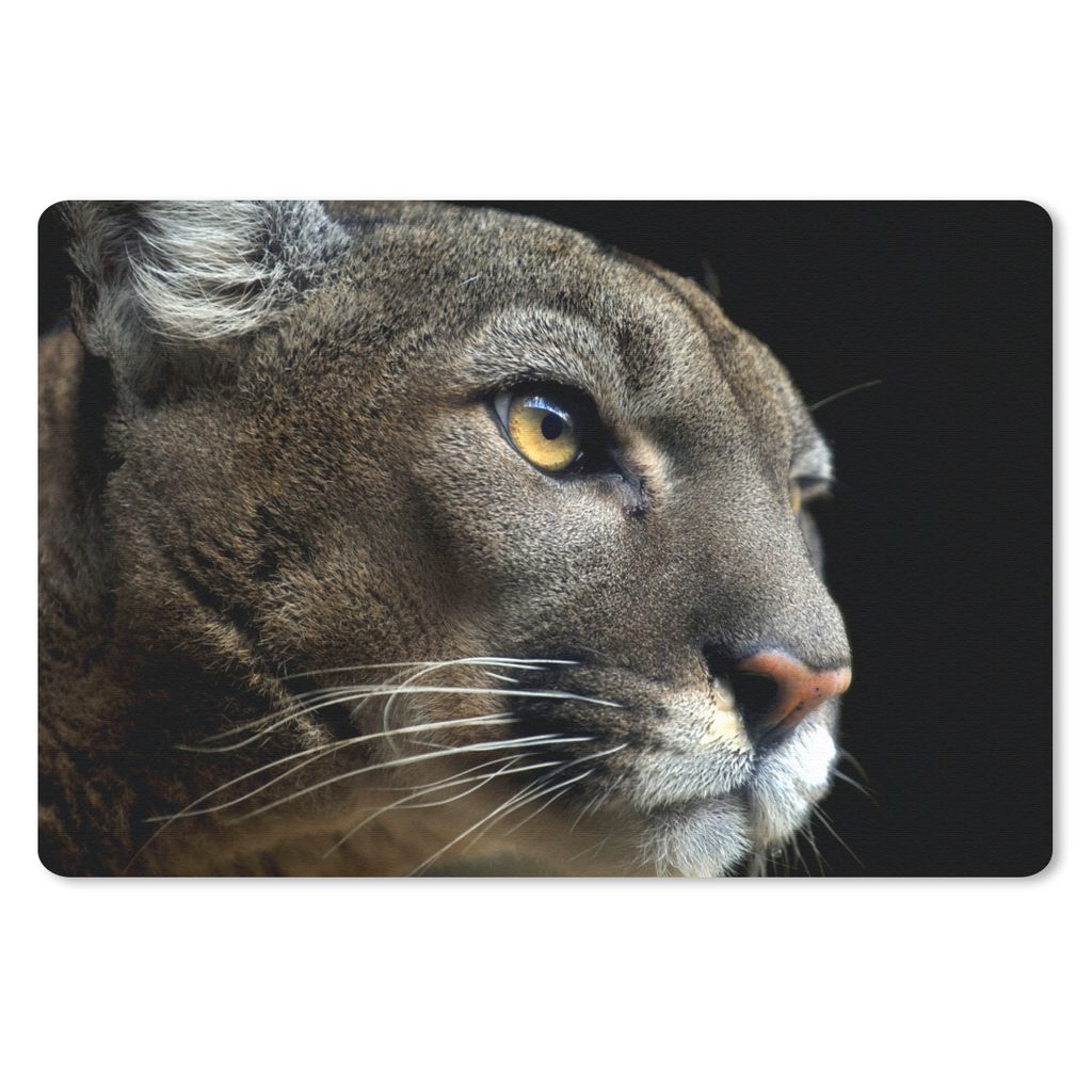 MuchoWow Mauspad Mousepad Cougar - Augen - Schwarz 27x18 cm - Mousepads - Maus Mat - Pad - Mausunterlage - Büroartikel - Desk Matten