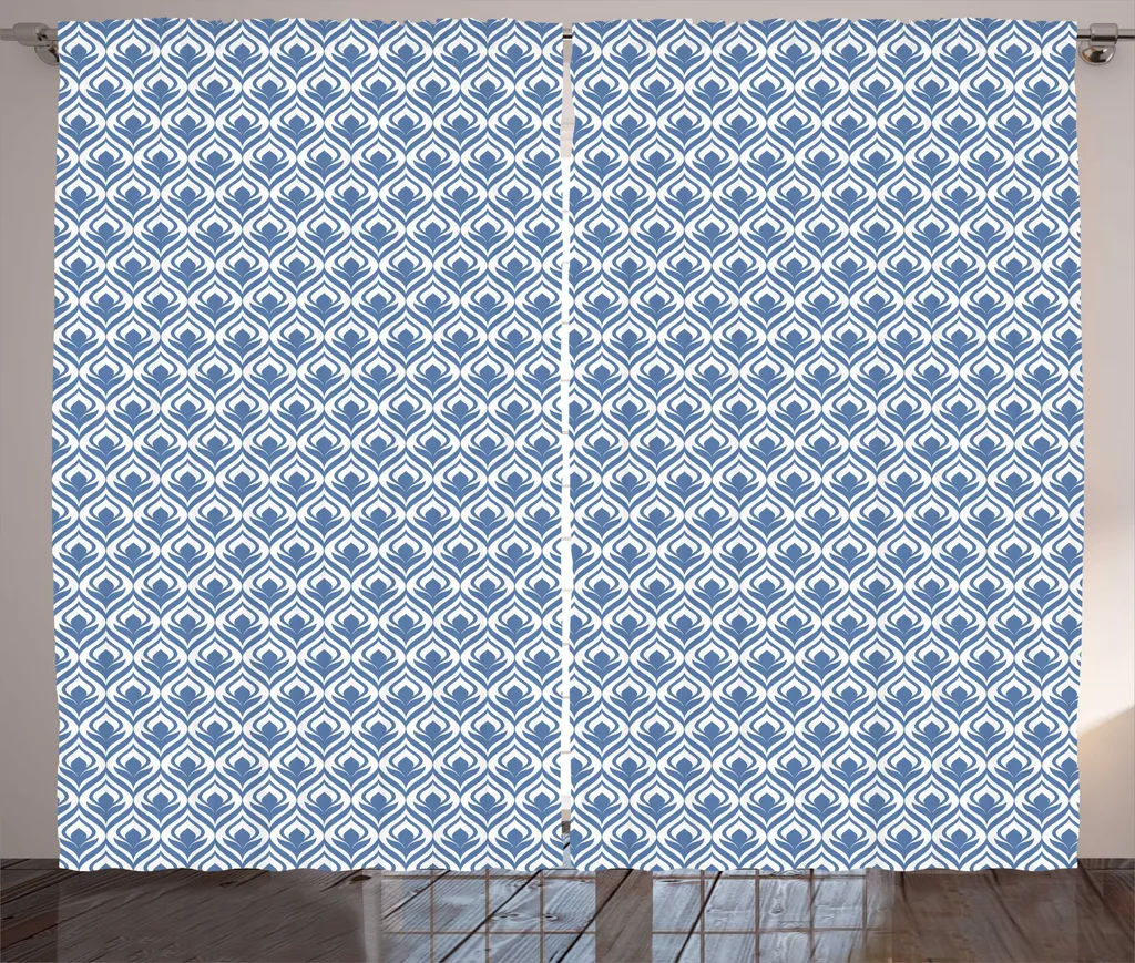 Rideaux pour Grand Salon 280x225 cm Décoration Ethnique Fleurie Violet