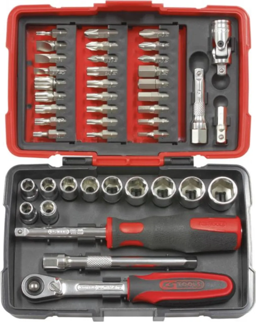 Coffret 922.0644 KS TOOLS 1/4 - Finition Chrome Vanadium et 44 outils