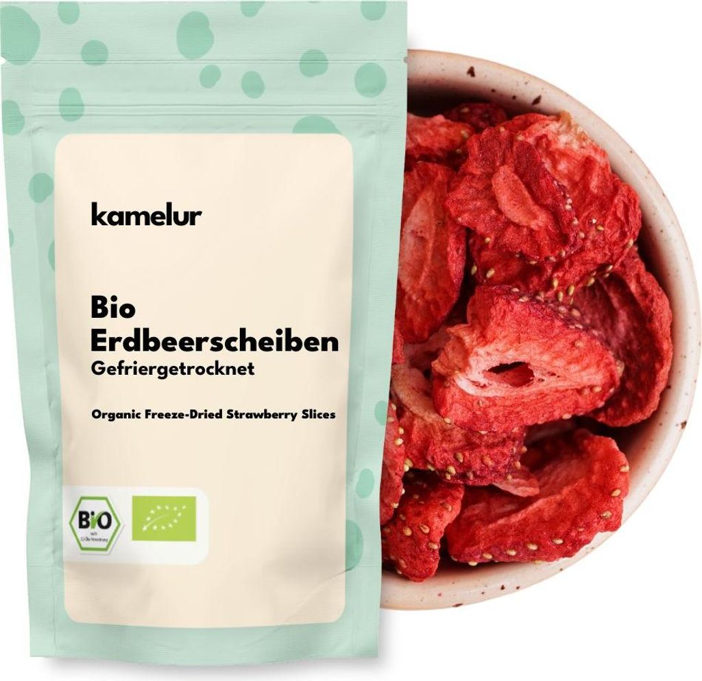 Kamelur® Bio Erdbeeren Scheiben 125 g Produktbild 