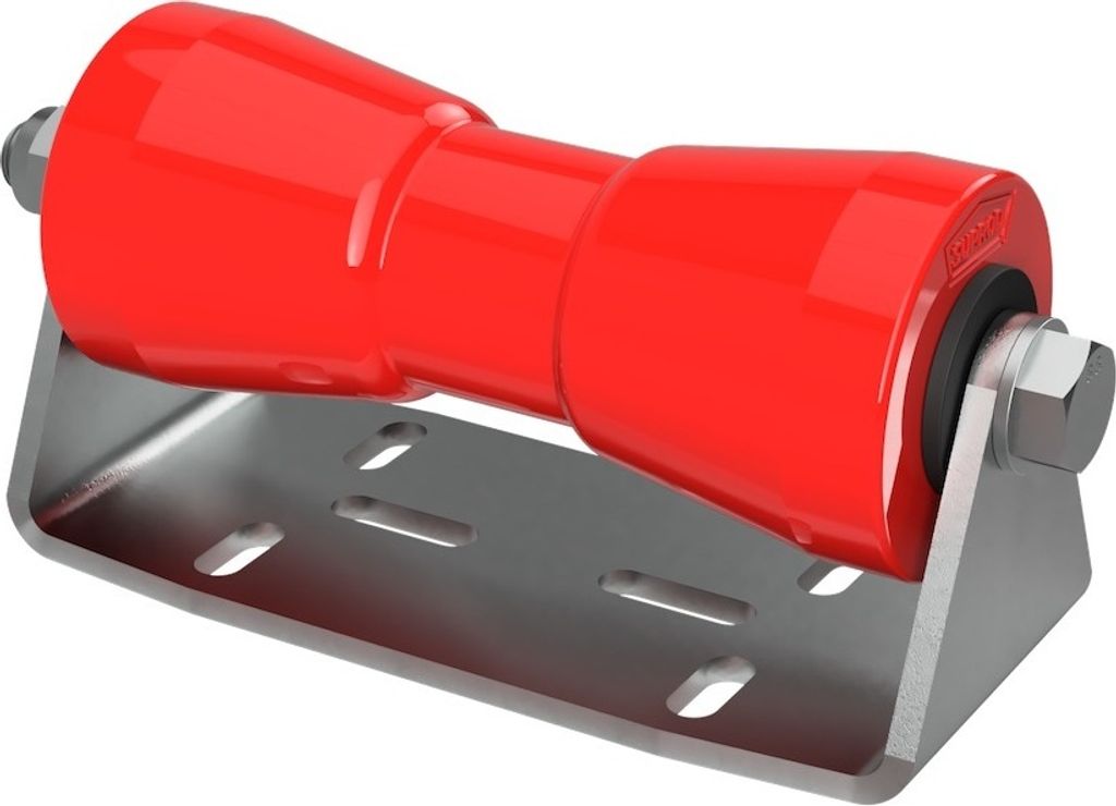 Polyurethan Kielrolle mit Halter B Sliprolle Bootstrailer Produktbild 