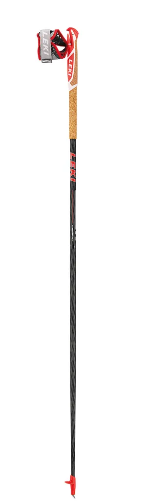 Leki Vertical K Bâtons Carbone Ultra Légers 110 cm Carbone Rouge Blanc