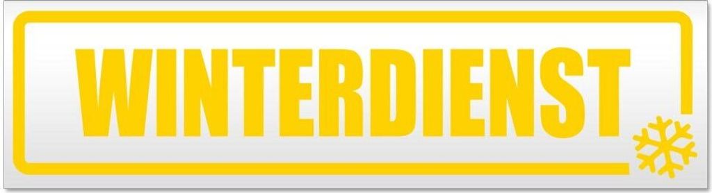 Kiwistar Winterdienst Schneeflocke Magnetschild Schild magnetisch - 60cm Gelb - Magnetfolie für Auto PKW Kfz