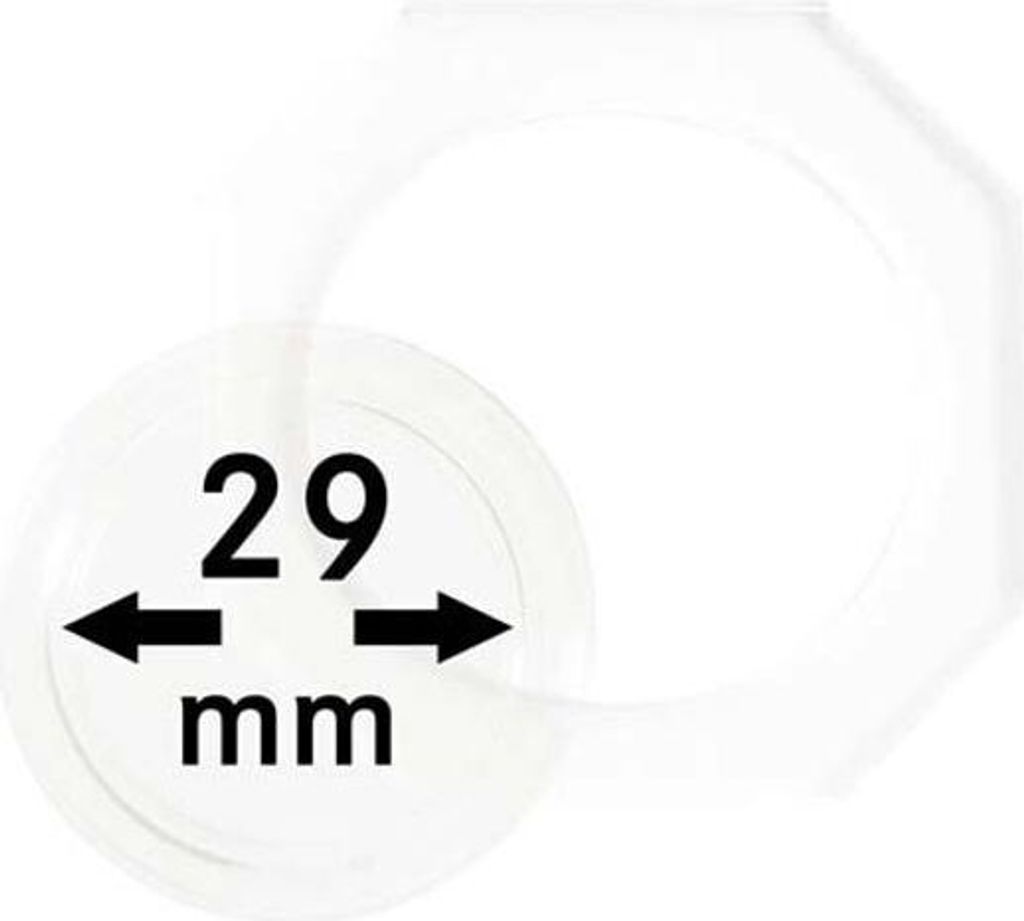 Lindner OS029 OCTO-Münzkapseln 29 mm