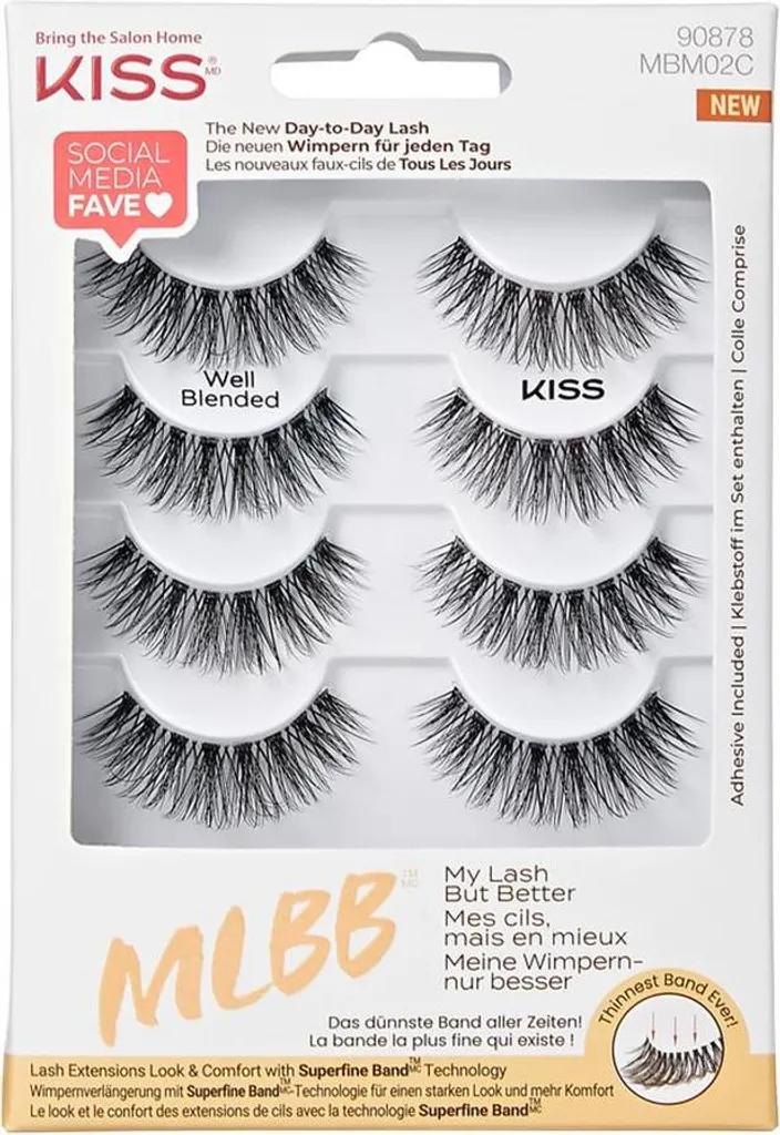 Offerta KISS My Lash But Better - 4 Paia Ciglia Finte Well Blended