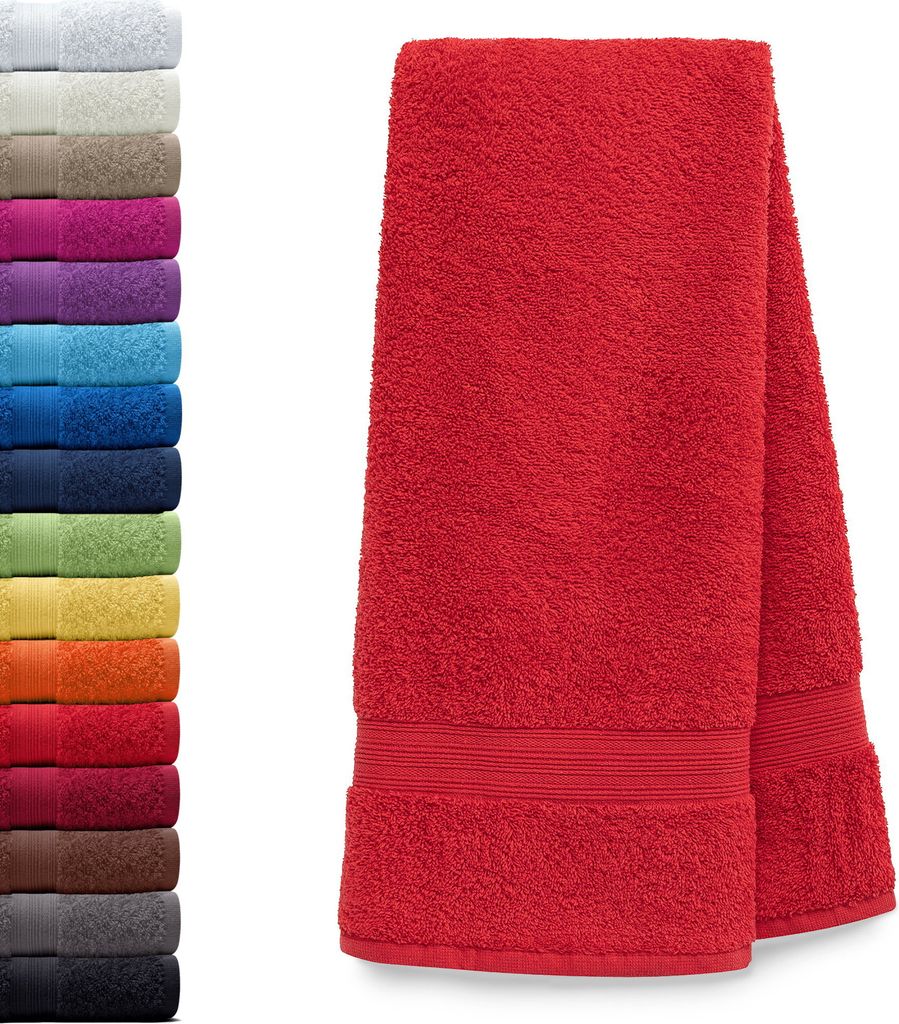 AR Line ARIZONA Handtuch-Serie – 500 g/m² Frottier in 9 Größen verfügbar, Größe: Saunatuch XXL 100x200 cm, Farbe: Rot