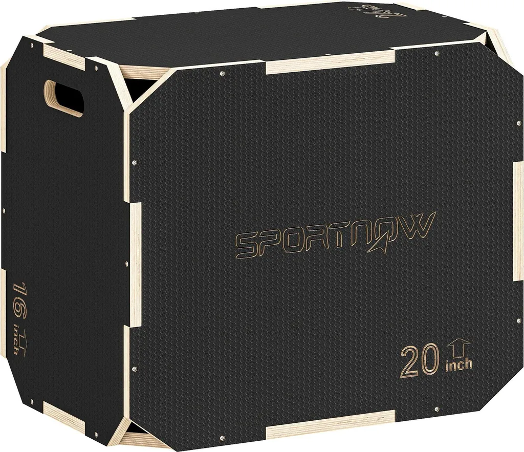 Plyo Box 3 en 1 en bois pour musculation des jambes et sauts