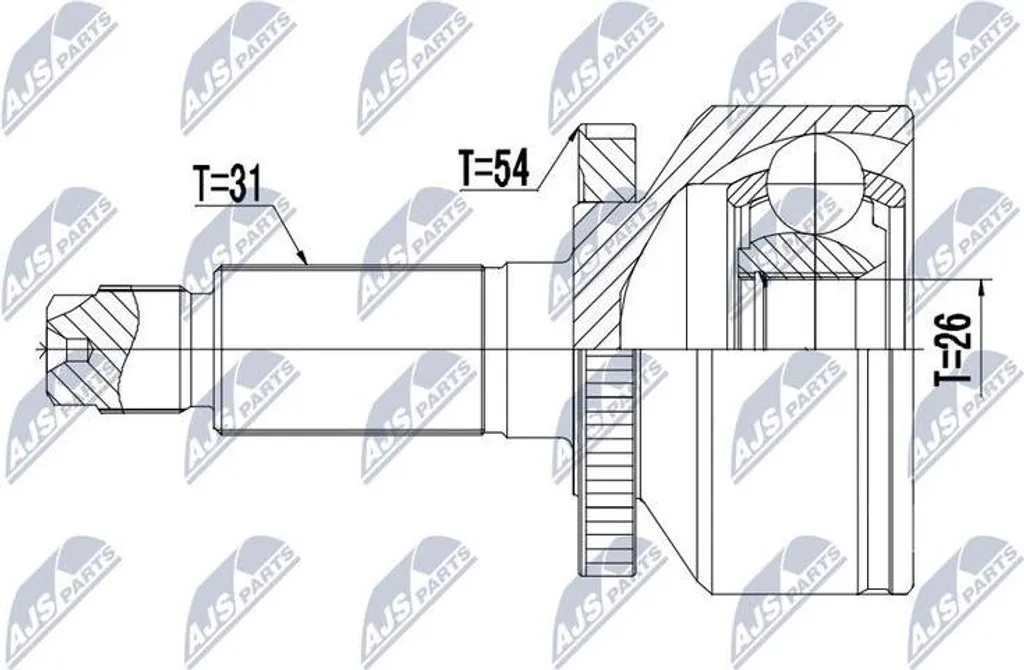 Kit de joints NTY NPZ-KA-365 pour arbre de transmission OE 495914D250