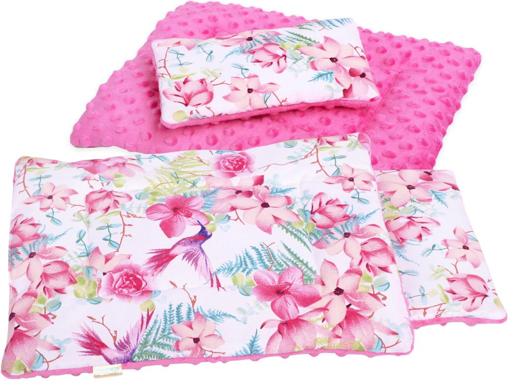 Puppenbettwäsche aus Minky/Baumwolle Puppenbettzeug BOBO - Produktbild 