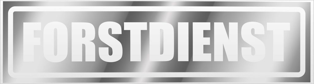 Kiwistar Forstdienst invertiert Magnetschild Schild magnetisch - 20cm Chrom - Magnetfolie für Auto PKW Kfz