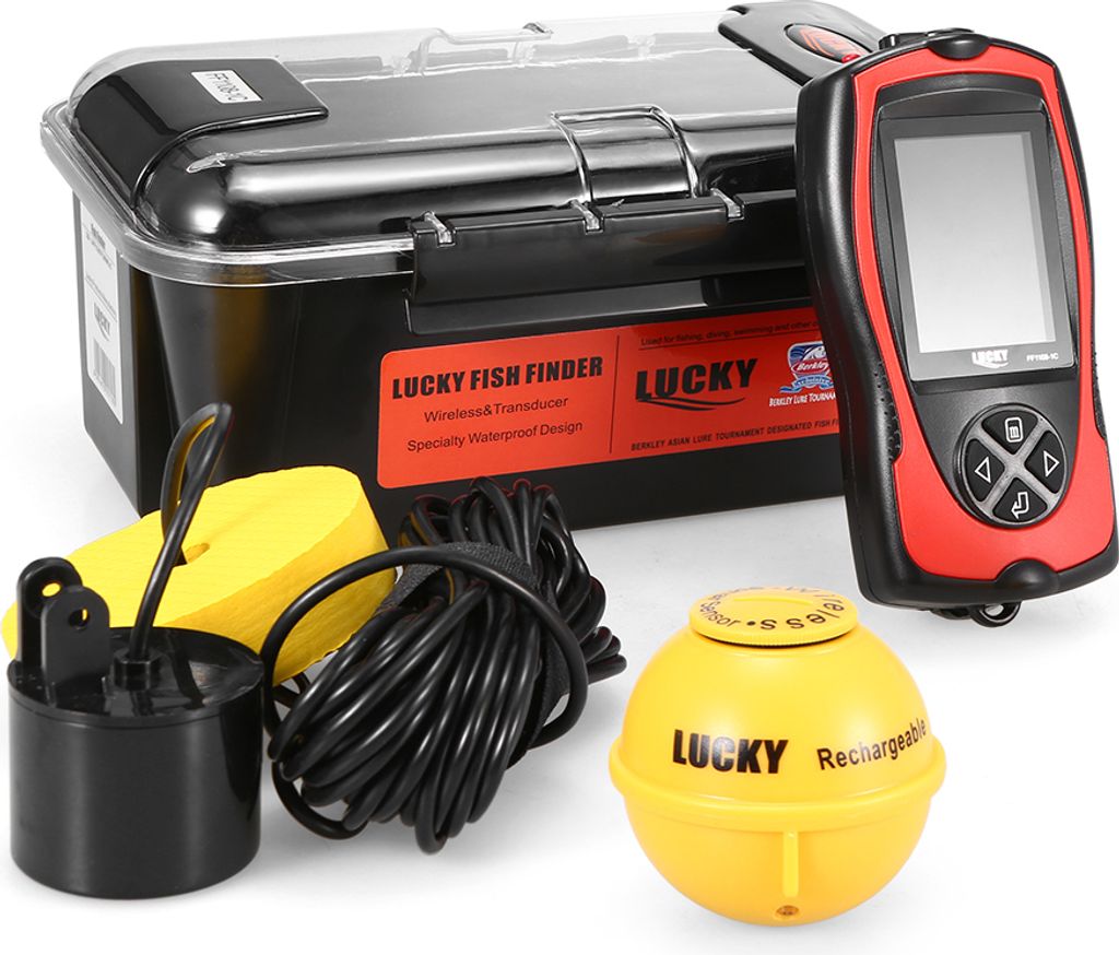 GLš¹CK FF1108-1CLA Beweglicher Fischsucher 100M / 300FT Tiefe Fischalarm Wired Wireless Fish Detector