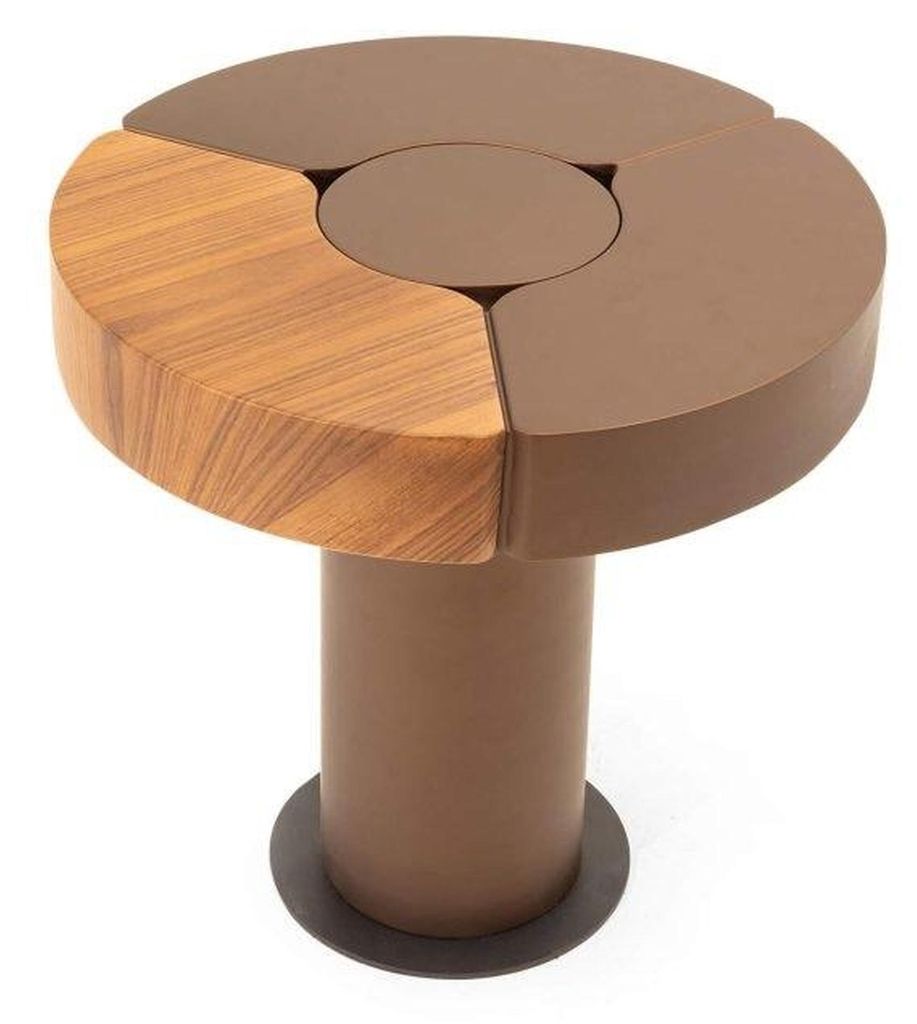 Stilvoller Runder Beistelltisch Wohnzimmer Designer Tische Robuste Möbel