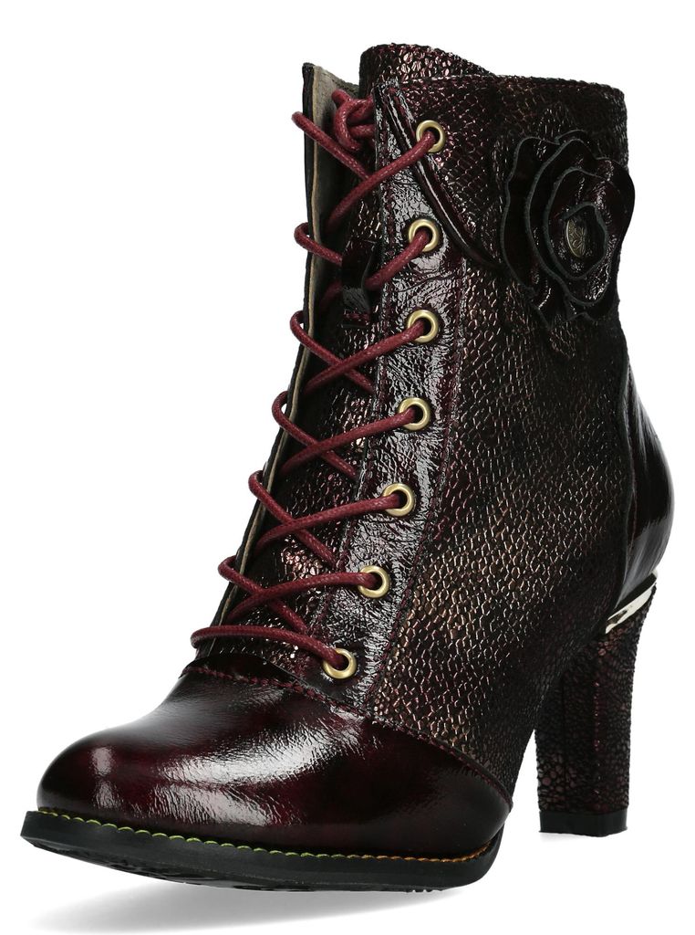Laura Vita Damen Schnürstiefelette mit Blockabsatz Alcbaneo Produktbild 