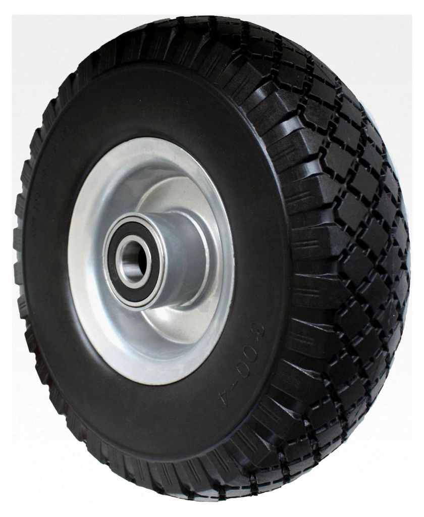PU Rad 260 mm N-75 B-20 Kugellager Sackkarre pannensicher 3.00-4 Sackkarrenrad Vollgummi